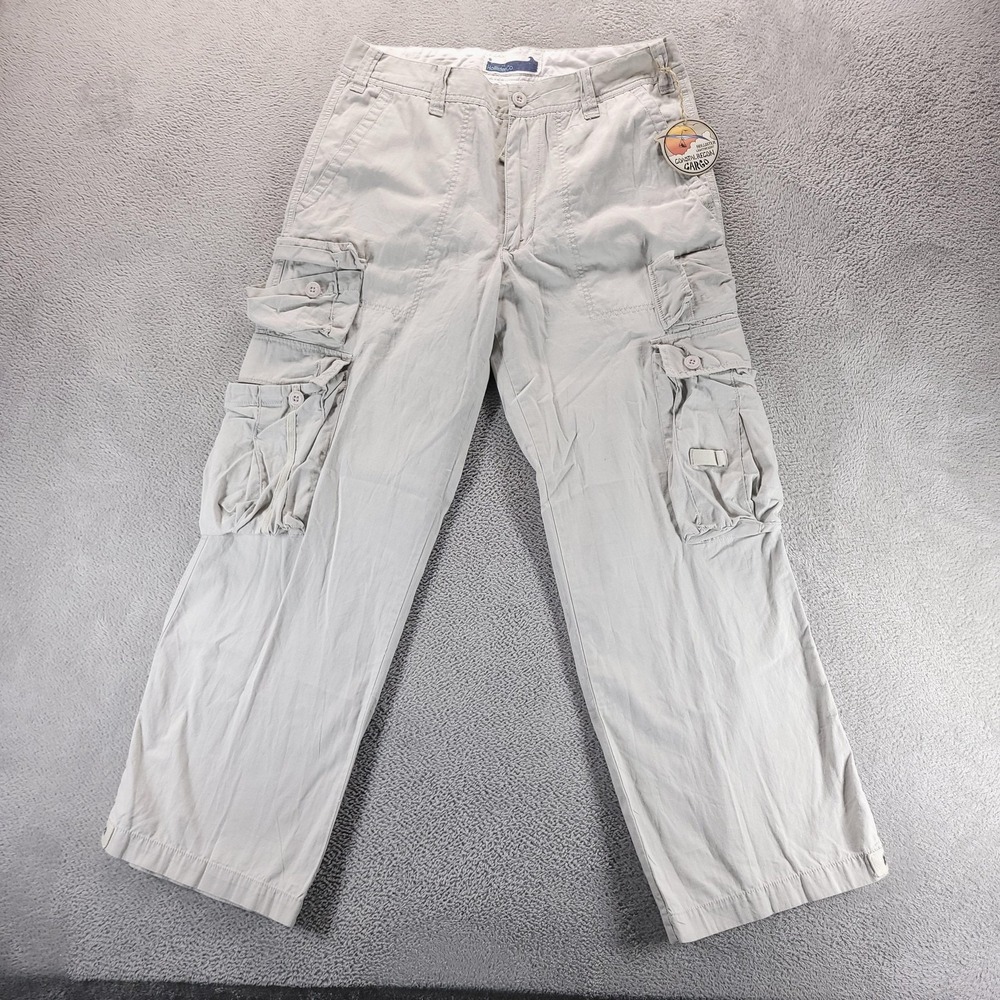 Hollister Pants Mens M Beige Coastal Recon Cargo Baggy Y2K Skater Lightweight